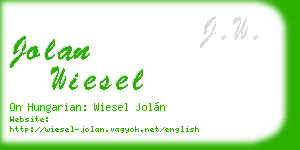 jolan wiesel business card